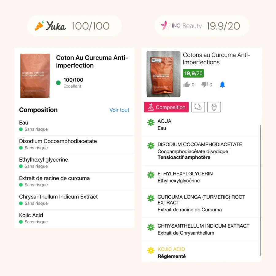 Cotons au Curcuma | Anti-imperfections - 40 cotons
